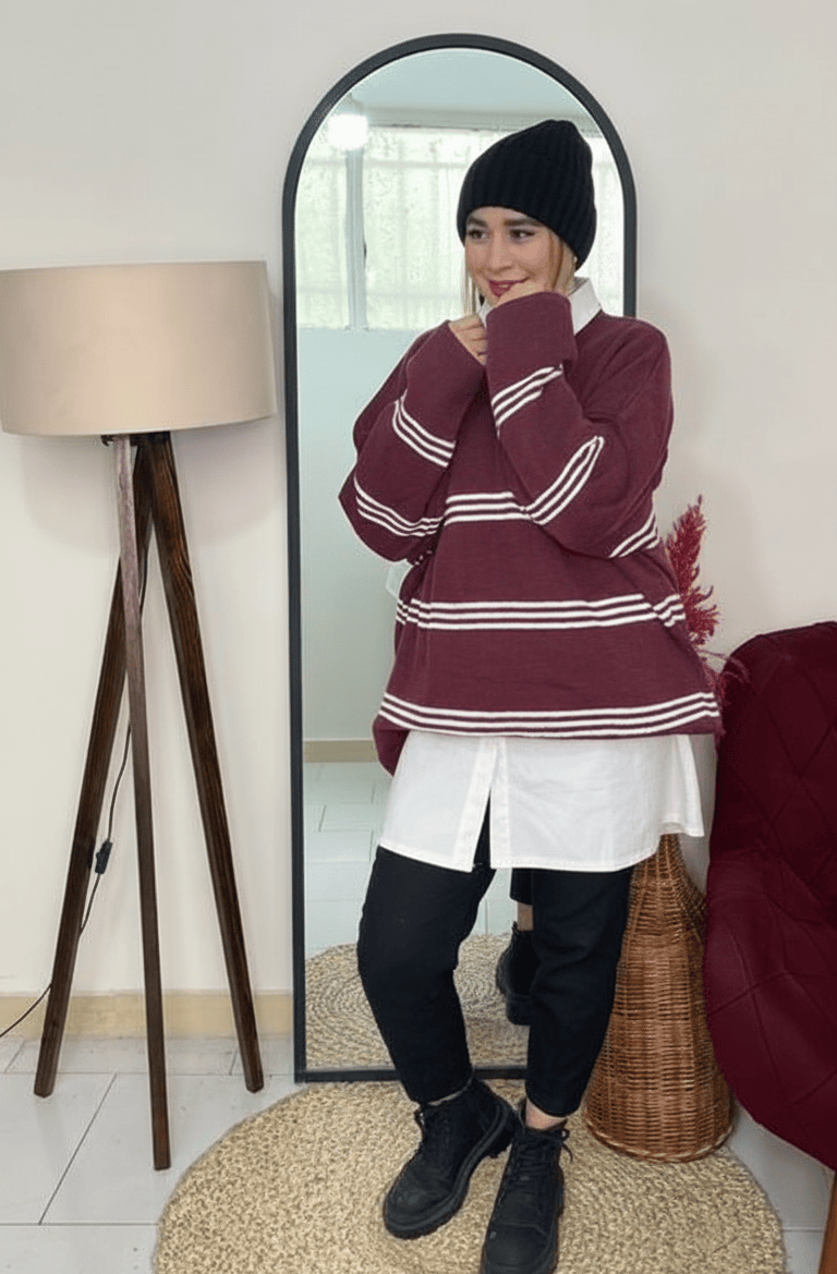 بافت راه راه زنانه