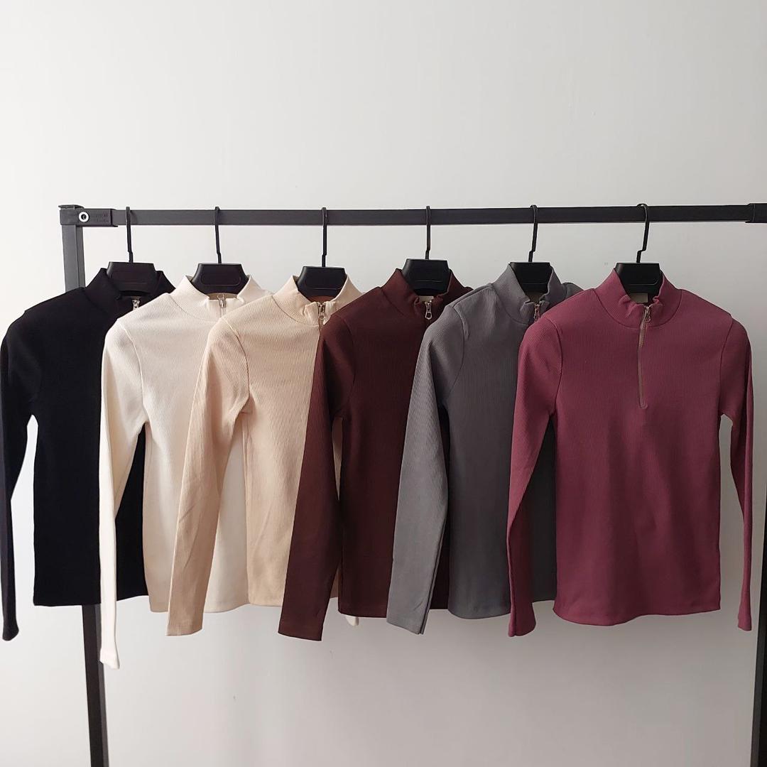 بلوز کبریتی نیم زیپ