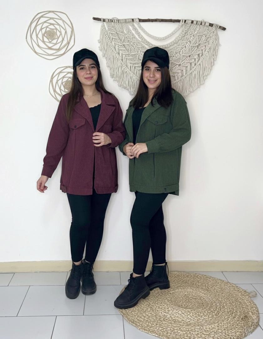 کت پاییزه مخمل کبریتی